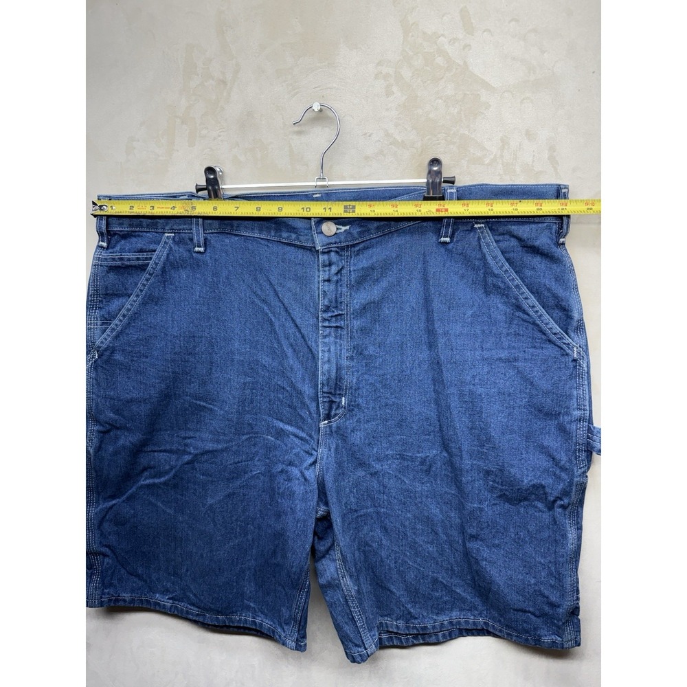 Carhartt B28 DST Denim Carpenter Shorts Mens 42 Blue Dark Stone Wash Work Jorts - Picture 3 of 7